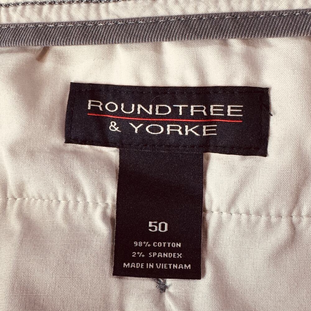 Roundtree & Yorke SZ 50 Casual Mens Chino Shorts Classic Fit Flat Front Stretch - Picture 5 of 6